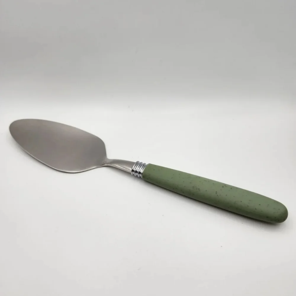 Stainless Steel Pie Server, Green Handle
